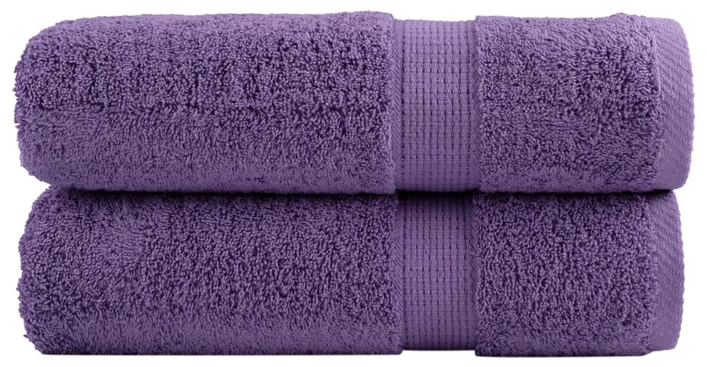 Toalhas de mãos premium SOLUND 2pcs 50x100 cm 600 gsm roxo