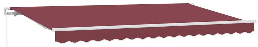 Toldo Retrátil Manual Vermelho bordô e Branco