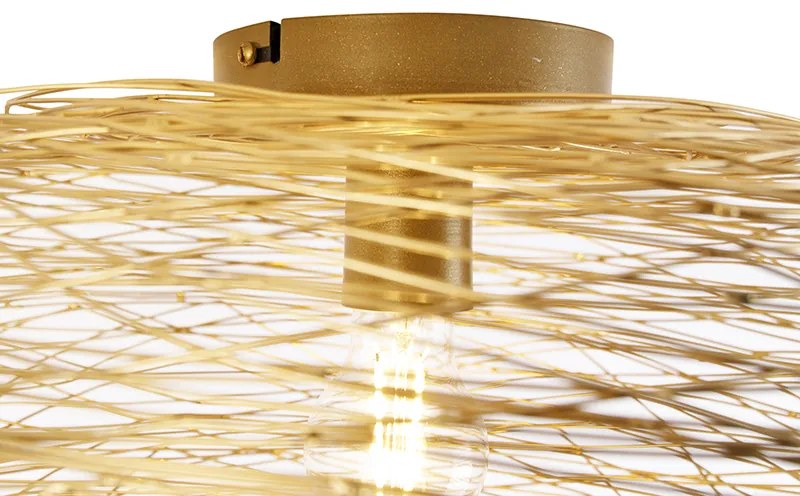 Candeeiro de teto design oval dourado - Sarella Design