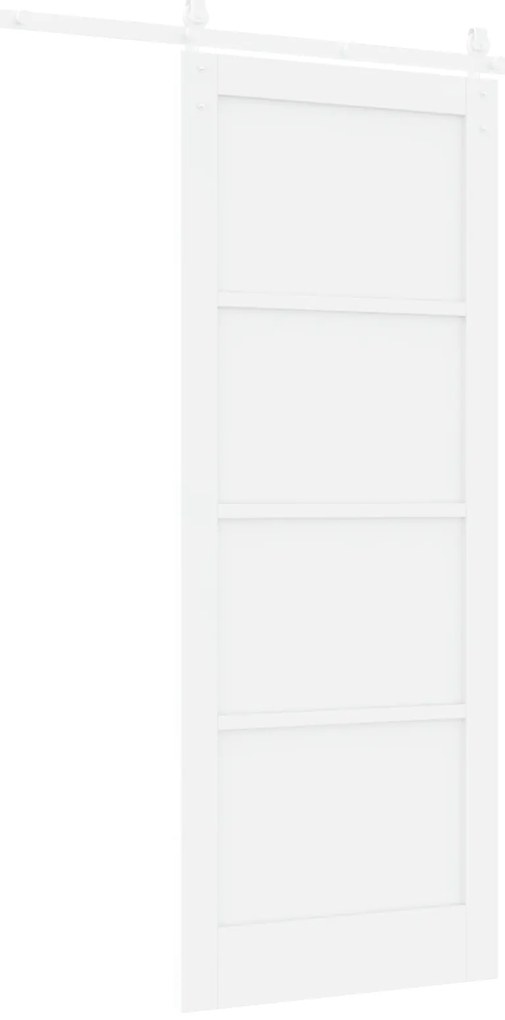 Porta Deslizante vidaXL com Conjunto de Hardware Branco 83x211 cm Made