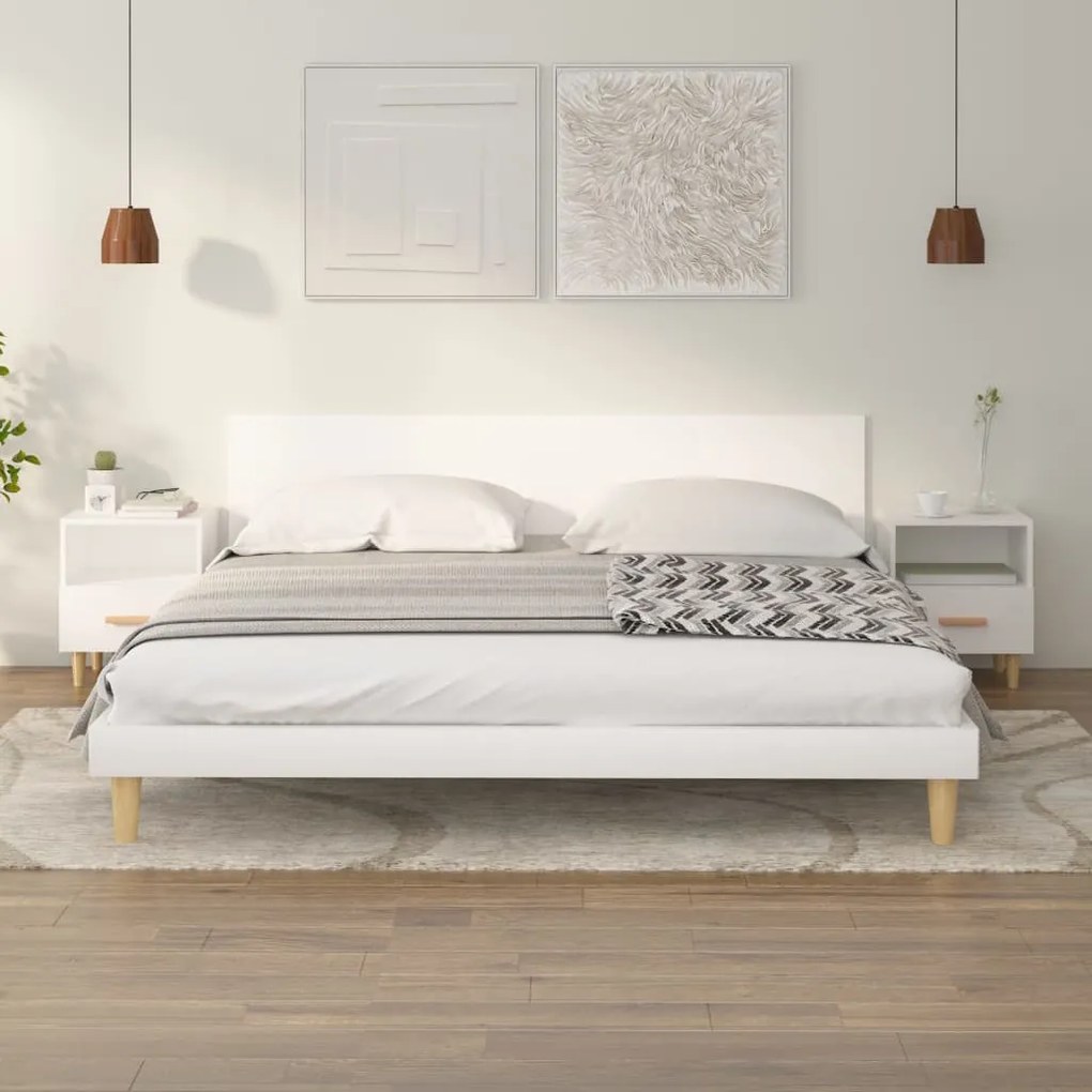 vidaXL Mesas de cabeceira 2 pcs 40x35x47 cm branco
