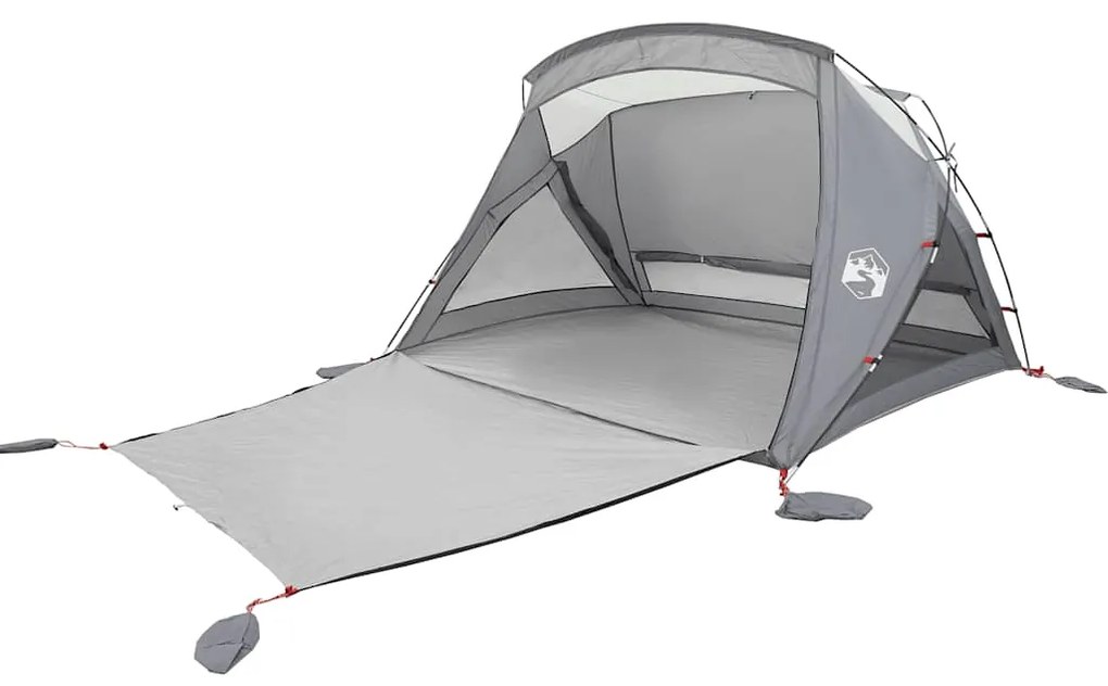 Tenda de praia 2 Pessoas impermeável cinzento