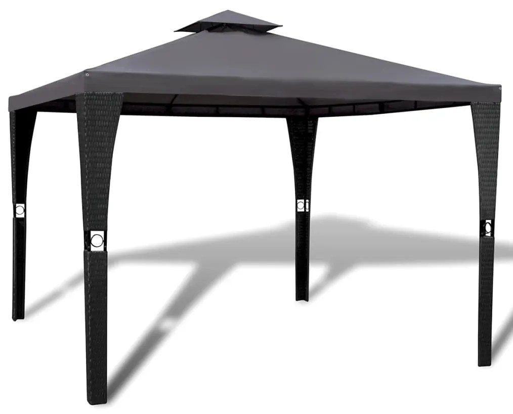 vidaXL Gazebo com telhado 3 x 3 m cinzento escuro