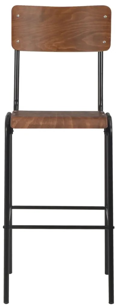 3 pcs conjunto de bar em aço castanho e preto