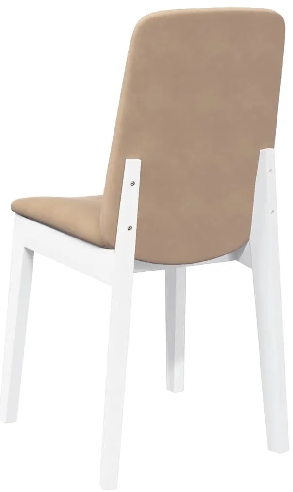 Cadeiras de jantar com almofadões 2 pcs madeira maciça branco