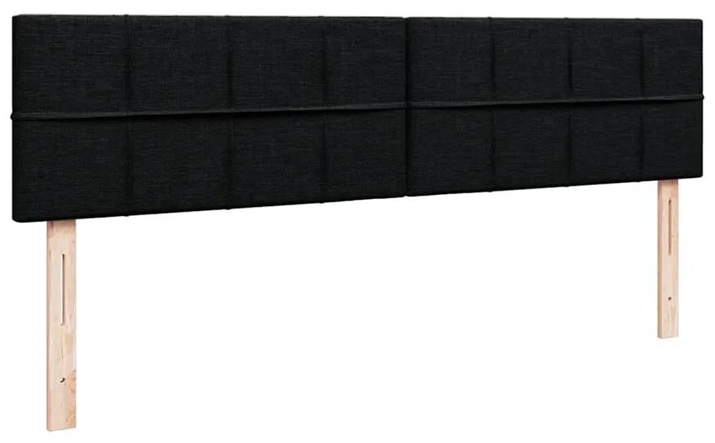 Estrutura de cama otomana com colchão 160x200 cm tecido preto