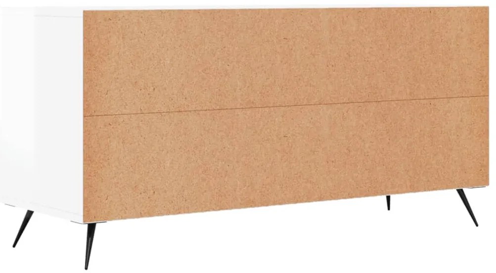 Móvel para TV 102x36x50 cm derivados madeira branco brilhante