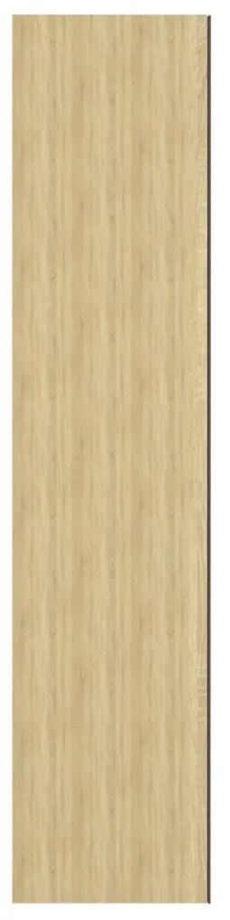 Armário espelhado p/ casa banho 60x15x75 cm MDF branco/carvalho