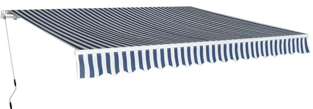 Toldo dobrável manual 400 cm azul/branco