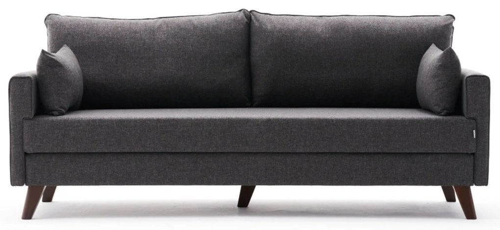 Sofá-Cama de 3 Lugares Bella – Antracite – 208 x 85 x 81 cm
