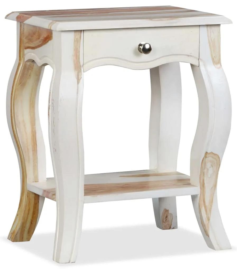 Mesa de cabeceira em madeira maciça de sheesham 40x30x50 cm