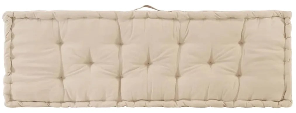 Almofadões p/ sofá de paletes 2 pcs algodão bege
