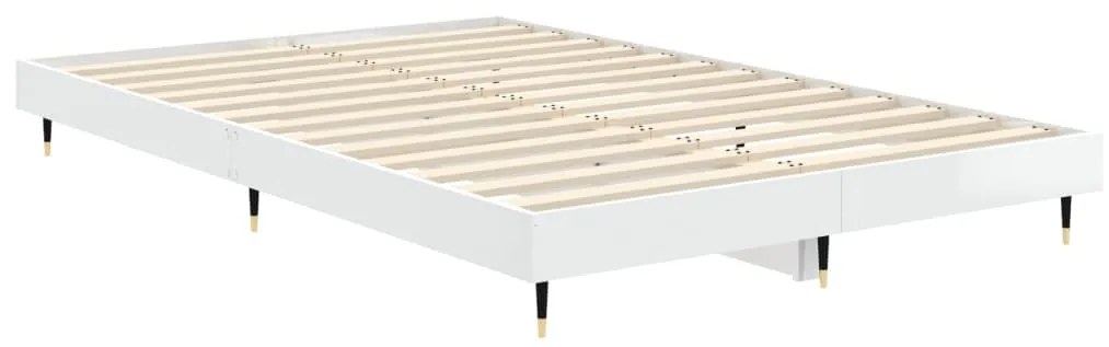 Estrutura cama 120x190 cm derivados de madeira branco brilhante