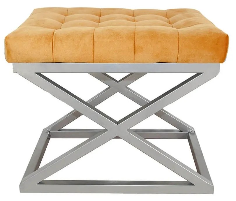 Pouffe Capraz – Silver Orange – 50x42x40 cm