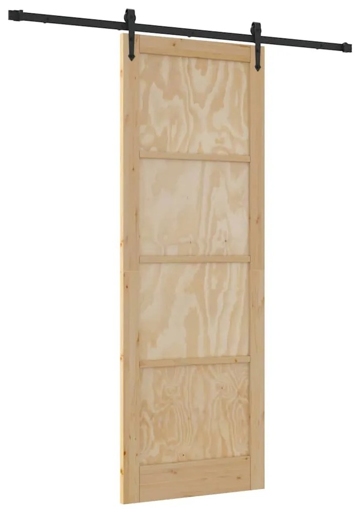 Porta de Correr vidaXL com Conjunto de Hardware 83x232 cm de Madeira S