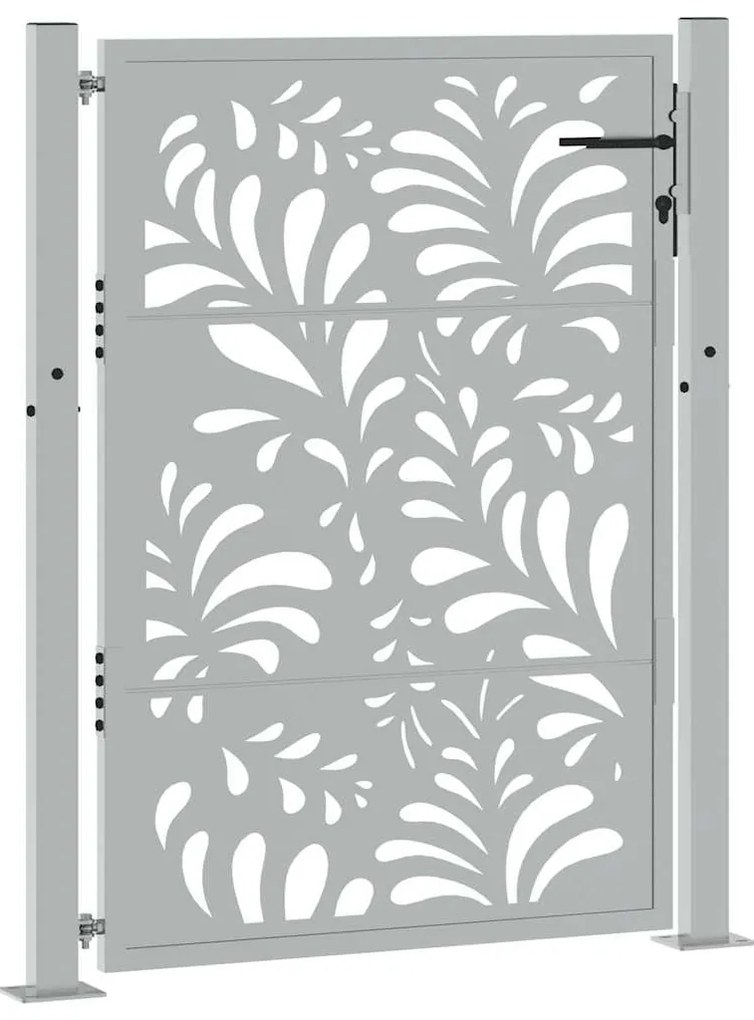 Portão de jardim 105x130 cm projeto de onda de aço resistente