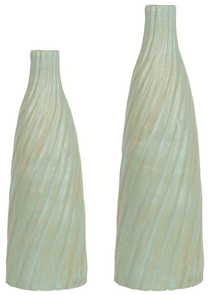 Terracota Jarro decorativo 54 Verde Dourado FLORENTIA Beliani