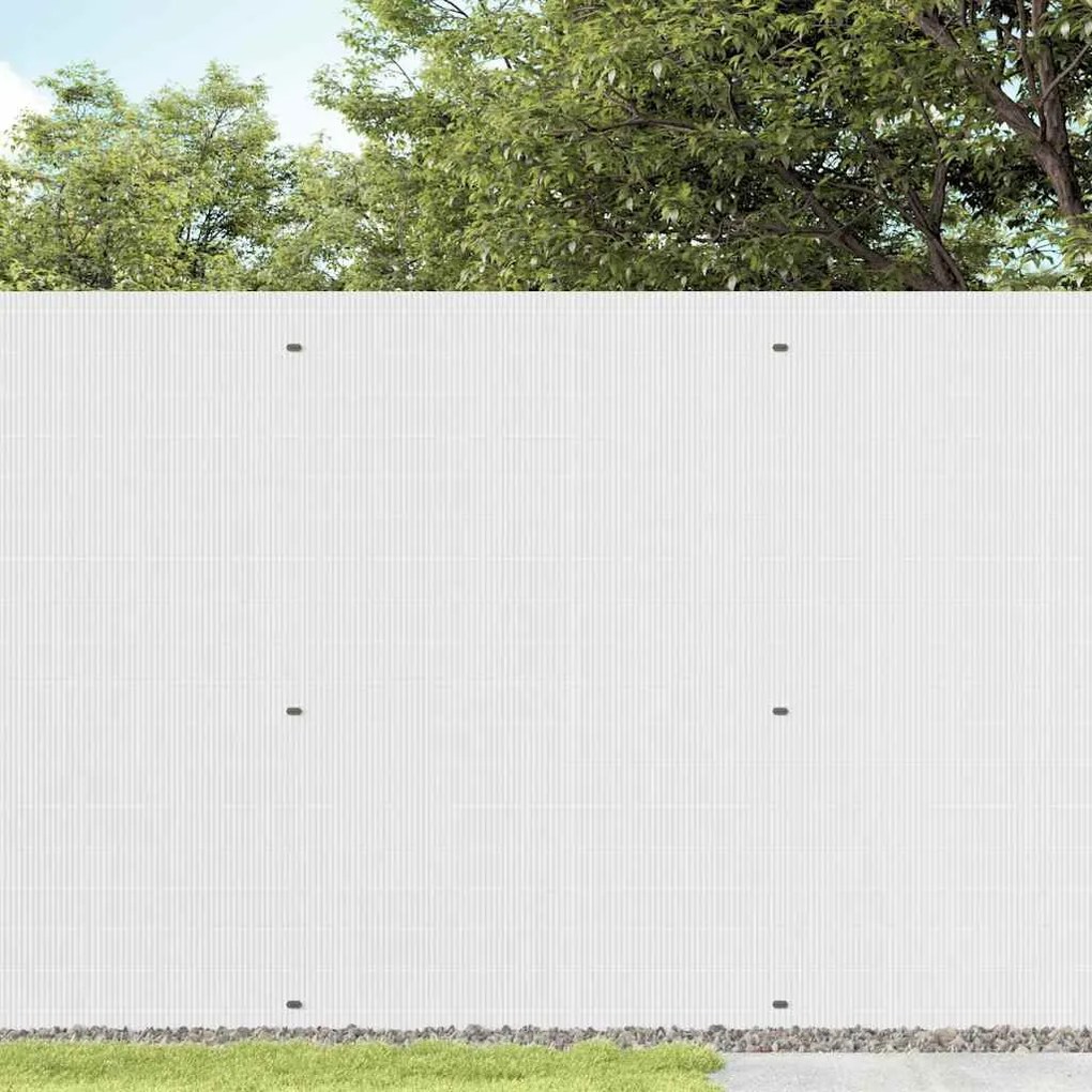 Cerca de jardim dupla face branco 1,8x5 m PVC
