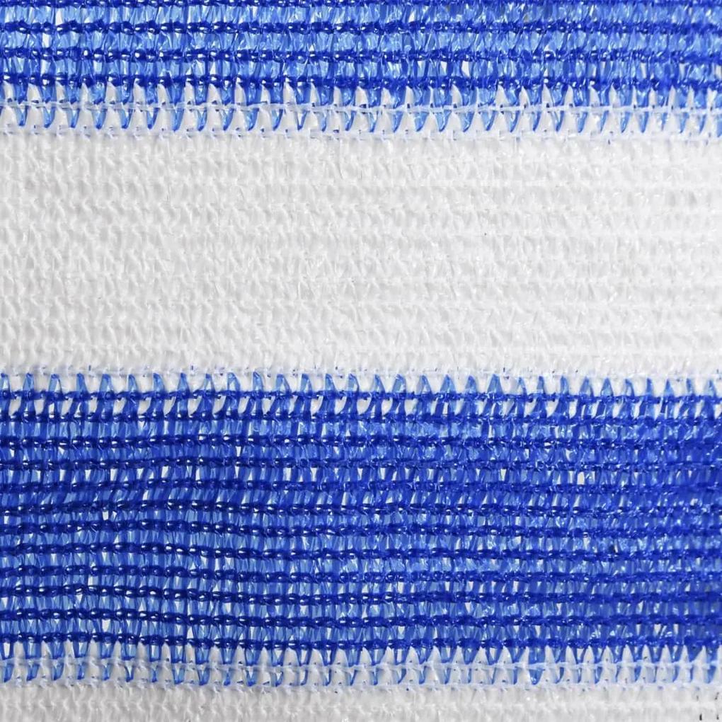 Tela de varanda 120x400 cm PEAD azul e branco
