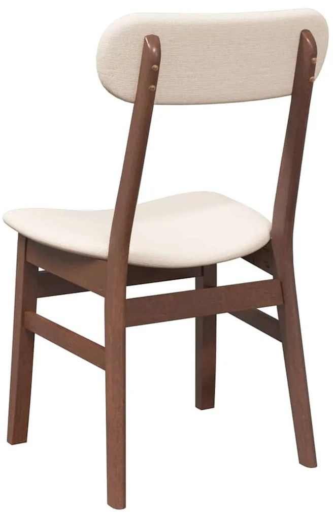 Cadeiras de jantar com almofadões 2 pcs madeira maciça castanho