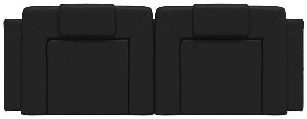 Almofadão de cabeceira 140 cm couro artificial preto