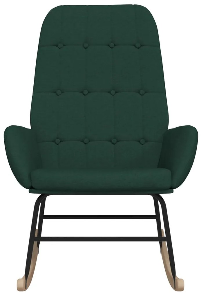 Cadeira de baloiço tecido verde-escuro