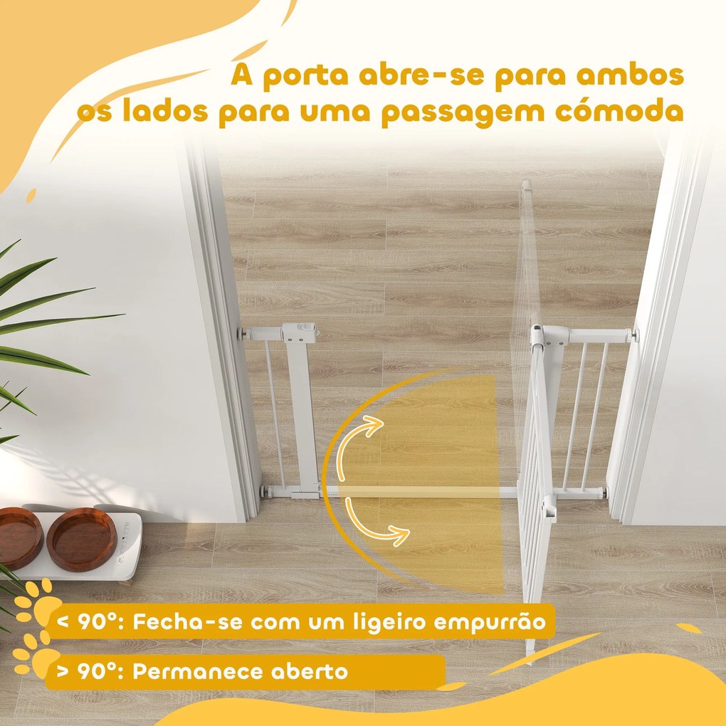 PawHut Barreira de Segurança para Cães Extensível 76-102 cm Barreira p