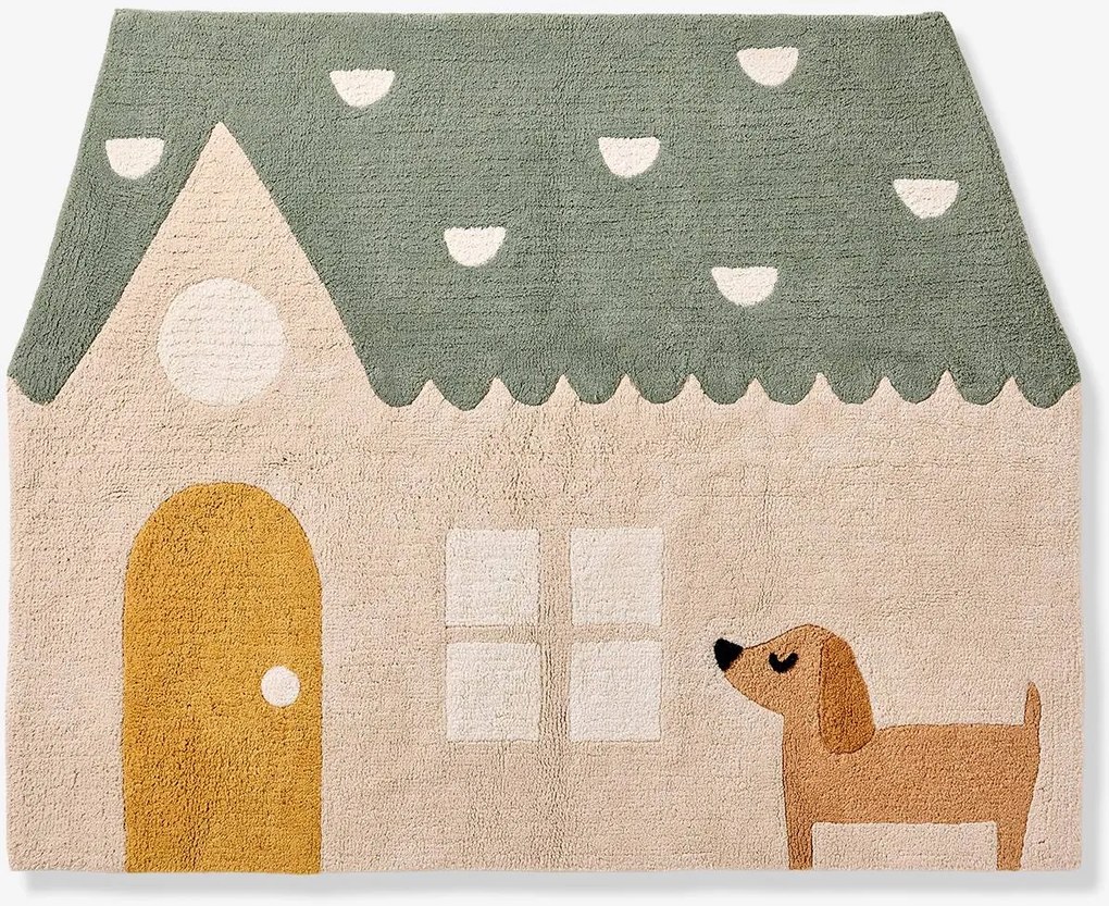 Tapete casa, para criança bege-areia