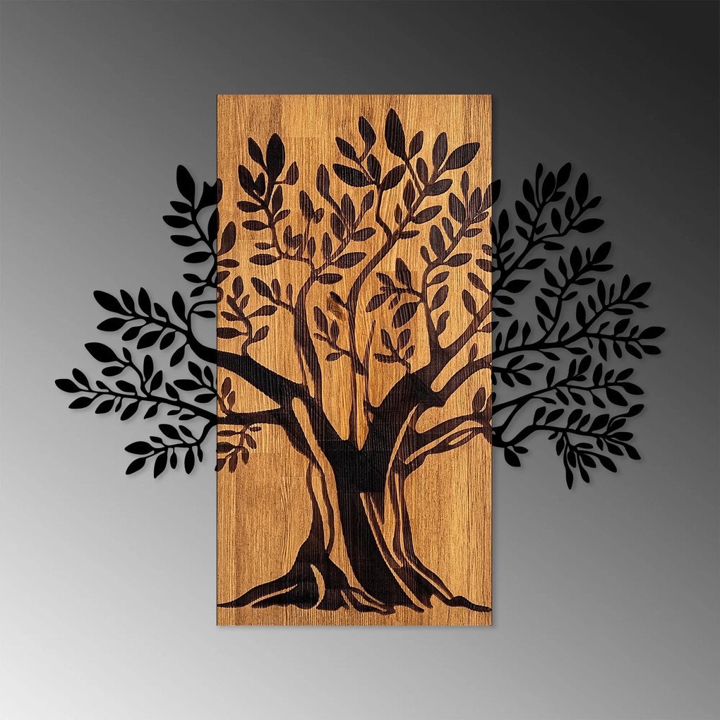 Acessório Decorativo de Parede Monumental Tree 2 – Nogueira e Preto –