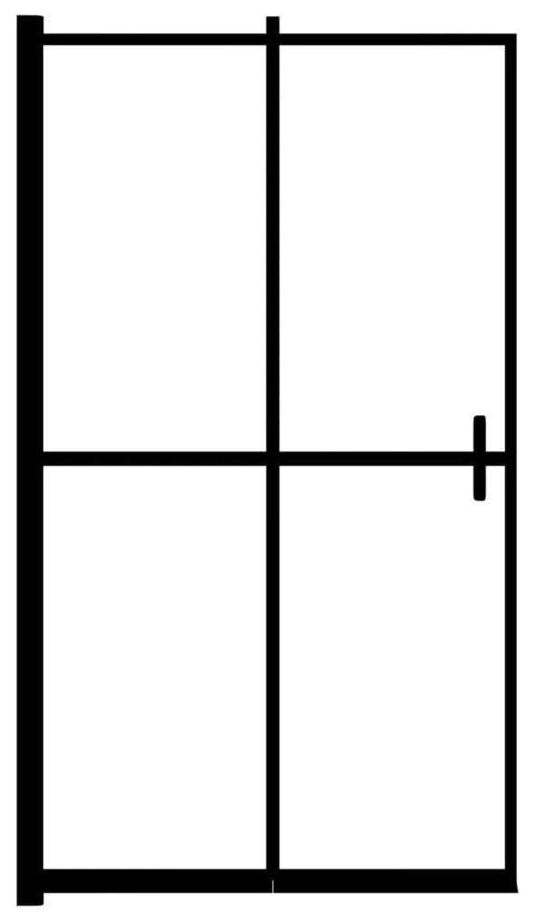 Divisória de chuveiro dobrável ESG 80x140 cm preto