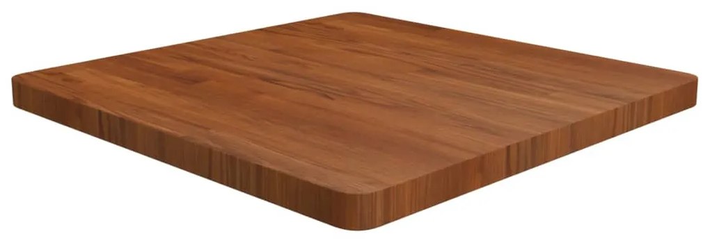 vidaXL Tampo mesa quadrado 70x70x4 cm carvalho tratado castanho-escuro