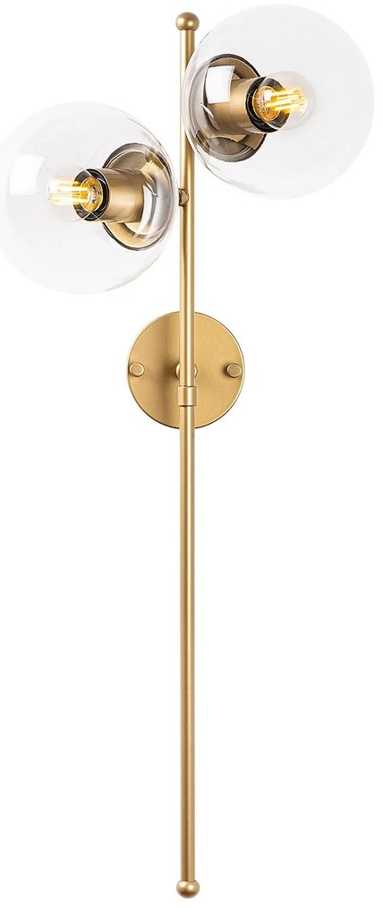 Aplique de Parede Fazli – Dourado Brilhante – 32 x 27 x 72 cm