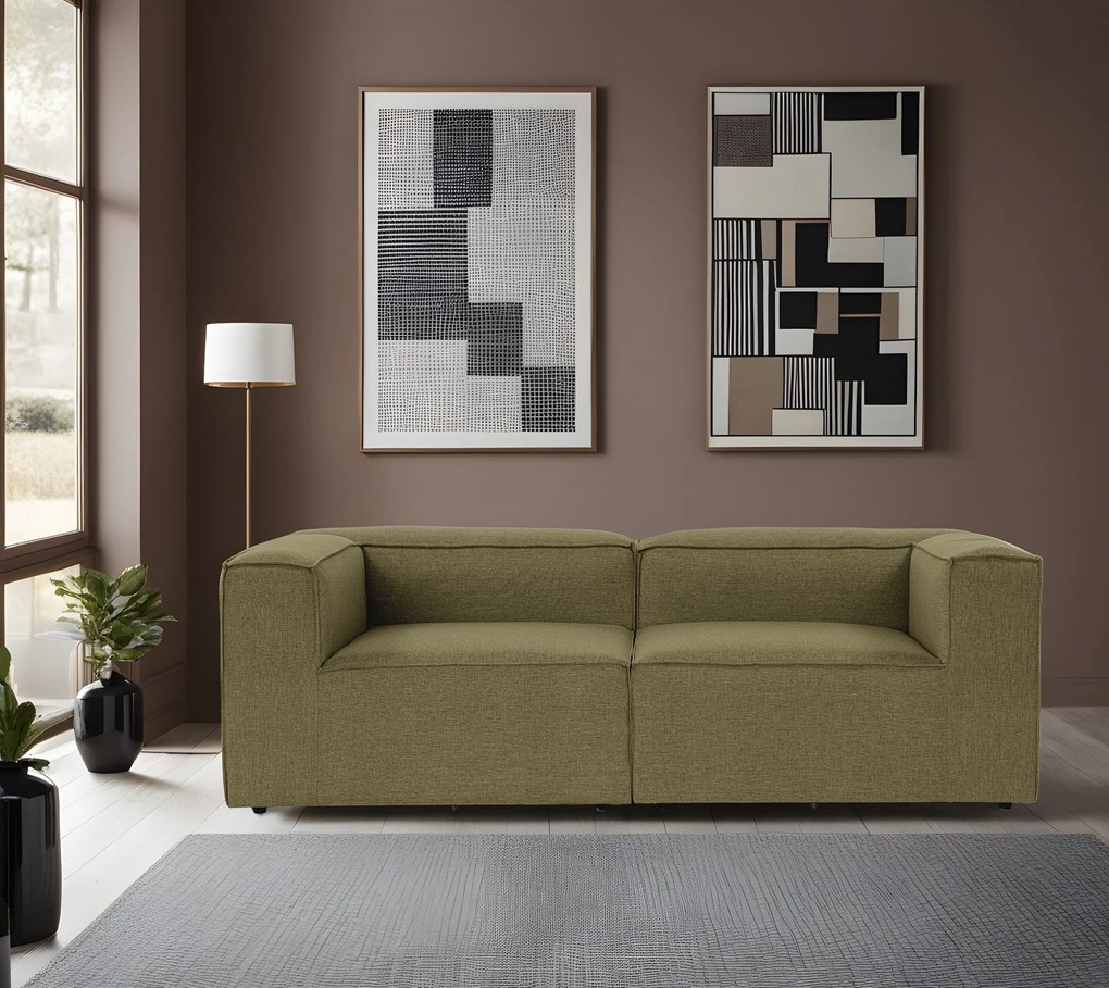 Sofá de 2 Lugares Fora – Verde – 214x66x105 cm