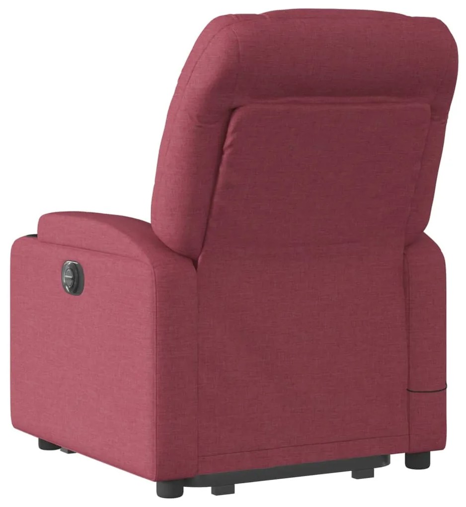 Poltrona de massagens reclin. elevatória tecido vermelho tinto