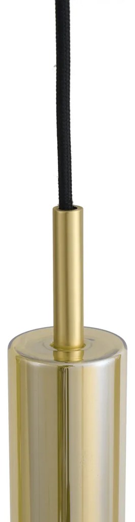 Foco moderno dourado com vidro âmbar para sistema de calhas monofásico - Slimline Loyce