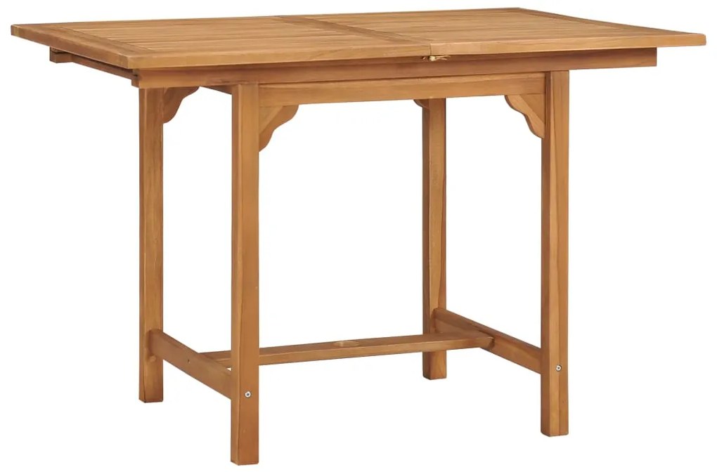 Mesa de jardim extensível (110-160)x80x75cm madeira teca maciça