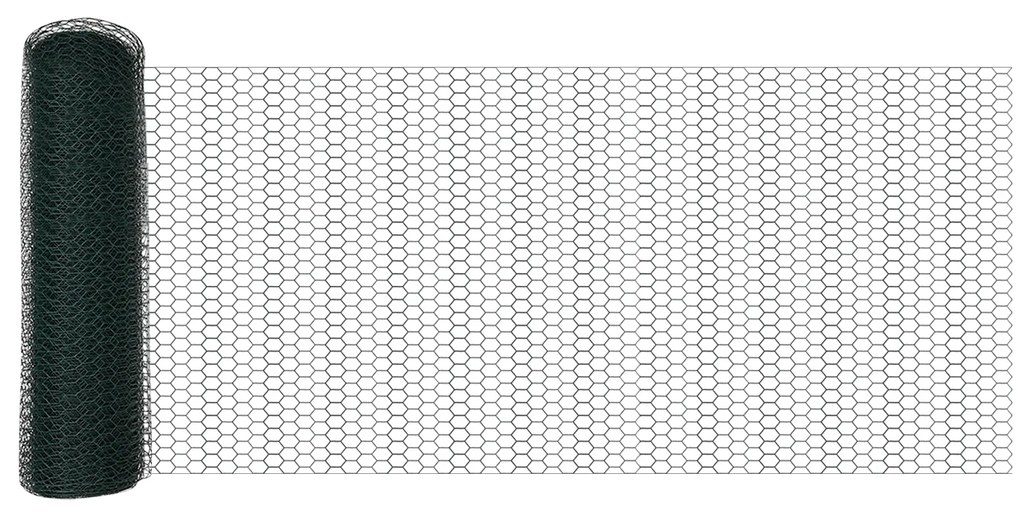 Cerca Hexagonal vidaXL Verde 0,4x25 m Aço