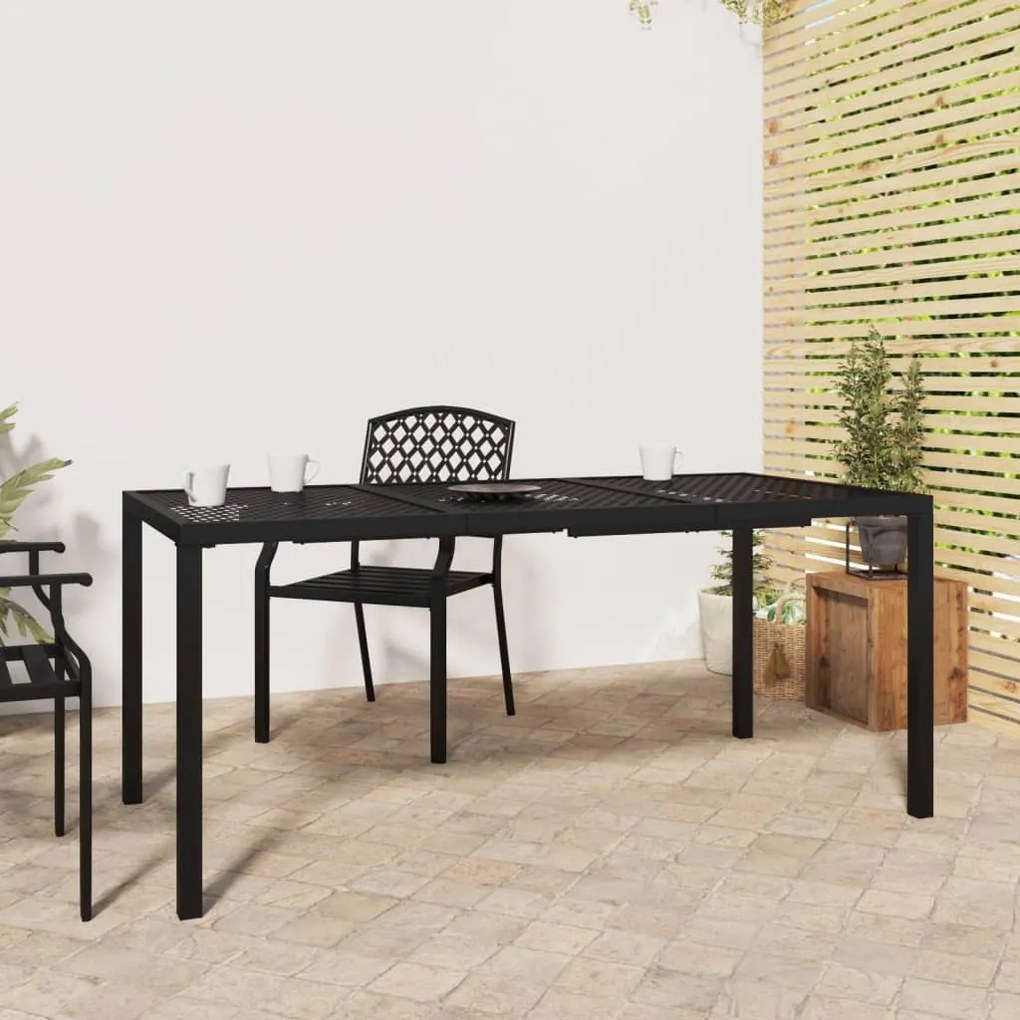 362746 vidaXL Mesa de jardim 165x80x72 cm aço antracite