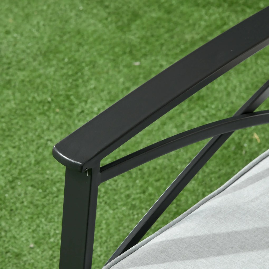 Outsunny Conjunto de Poltronas e Mesa de Centro de Vime 3 Peças Conjunto de Móveis de Vime com Almofadas Acolchoadas e Estrutura de Aço para Varanda Pátio 46x46x48cm e 59x71x80cm Marrom Claro