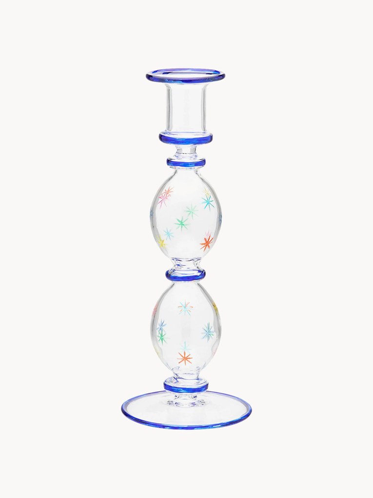 Castiçal de vidro de borosilicato artesanal Galaxy