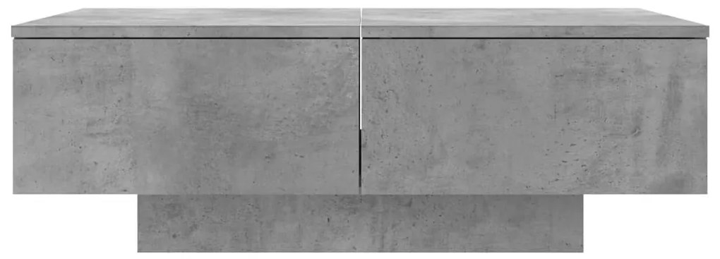 Mesa de centro 90x60x31 cm contraplacado cinzento cimento