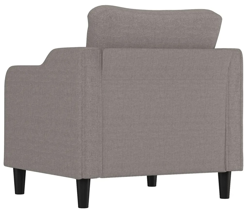 Poltrona tecido 60 cm cinzento-acastanhado