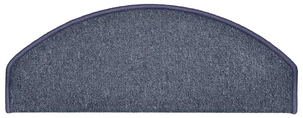 Tapetes de escada 30 pcs 65x24x4 cm cinzento escuro e azul