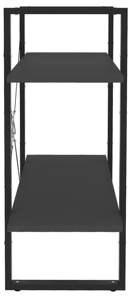Estante com 2 prateleiras 80x30x70 cm derivados madeira cinza