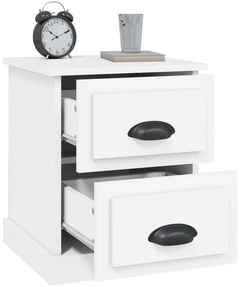 Mesa de cabeceira 39x39x47,5 cm derivados de madeira branco