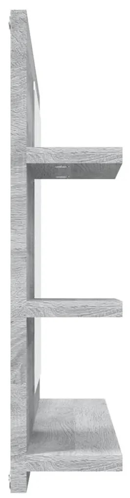 Espelho WC 60x10,5x45 cm derivados de madeira cinzento sonoma