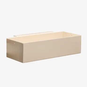Cesto De Arrumação Modular Para Cozinha Exterior Em Aço Savona Tapioca Bege & 30 X 10 Cm - Sklum