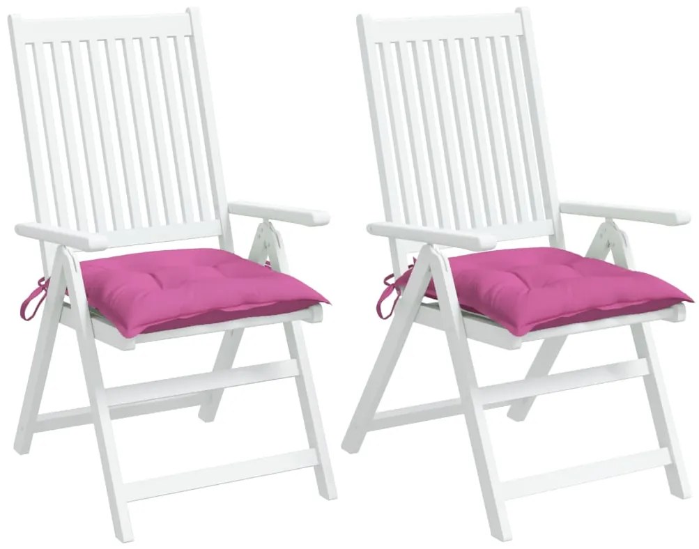 Almofadões para cadeira 2 pcs 40x40x7 cm tecido rosa