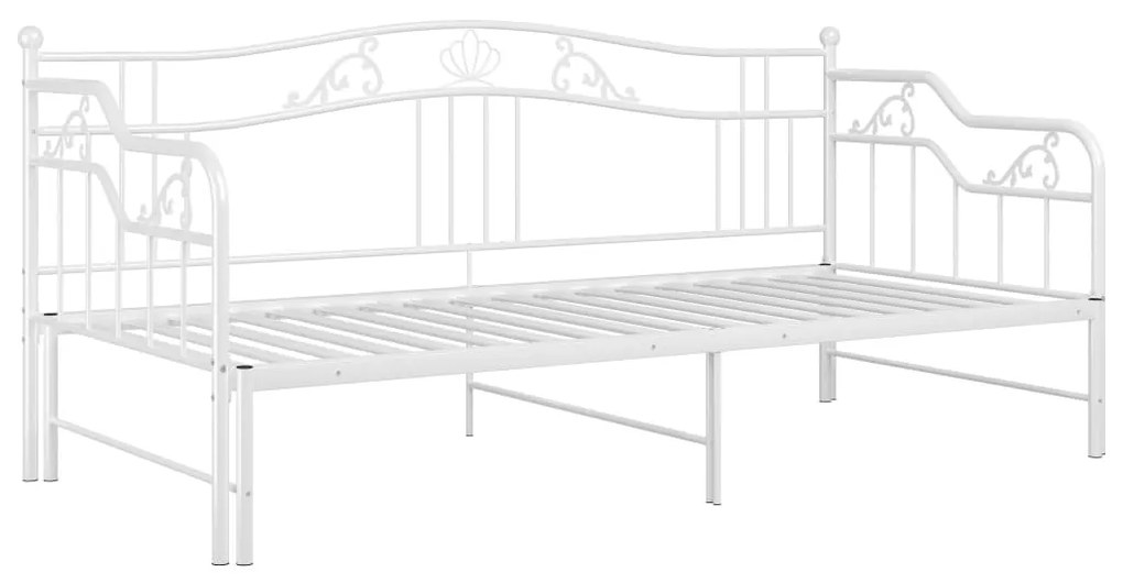 Estrutura sofá-cama de puxar 90x200 cm metal branco