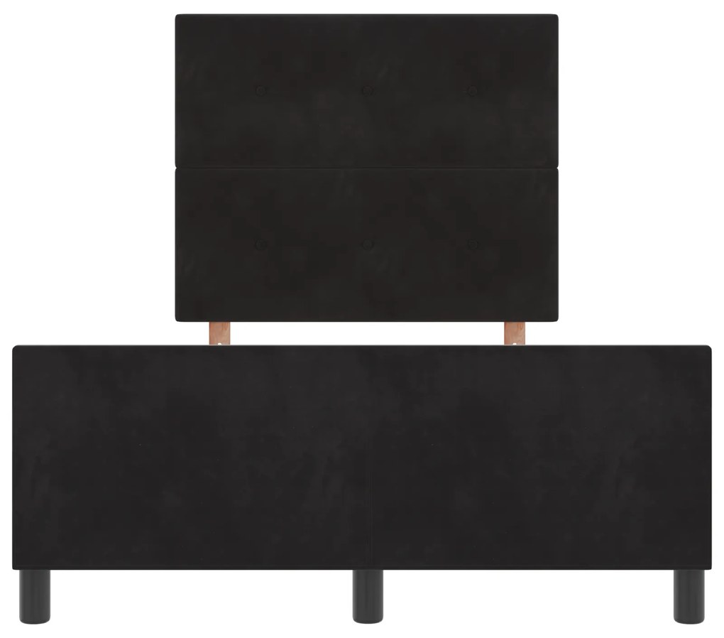 Cama vidaXL Preta 120x190 cm em Veludo